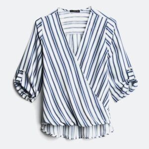 West Kei Allan Surplice Striped Blouse
